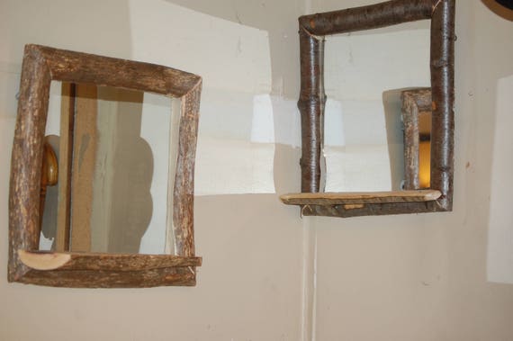 Rustic Wooden Square Mirror Set Rustic Wooden Square Mirror Set