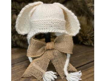 KNITTING PATTERN - Little Bunny Hat - Warm Winter Hat for Child - Sizes Newborn to 5 years