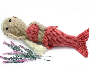 CROCHET PATTERN - Melodi the Mermaid - Crochet Mermaid Pattern - Livré avec un didacticiel vidéo complet - Pour les débutants