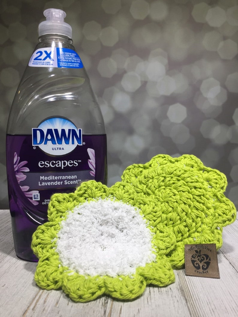 CROCHET PATTERN The Scrubbing Dishcloth Crochet Scrubby Crochet Dishcloth For the Home image 3