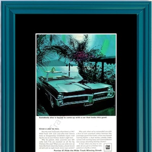 1967 Pontiac Catalina Convertible Vintage Ad 67 Ride the Wide Track Romance Palm Trees GM General Motors *You Choose Frame-Mat Colors*