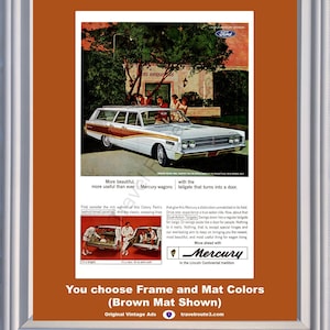 1966 Mercury Colony Park Station Wagon Vintage Ad 66 Tailgate The Racquet Club Palm Springs CA California *You Choose Frame-Mat Colors*