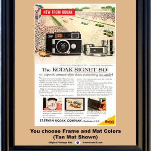 1959 Kodak Indianapolis 500 Vintage Ad Race Racing Cars Signet 80 Camera Eastman American Classics 59 *You Choose Frame-Mat Colors*