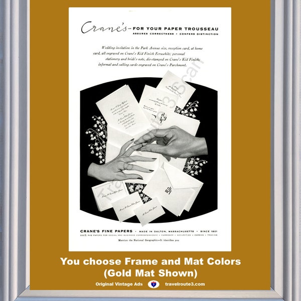 Wedding Invitation Frame and Mat Etsy