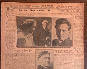 March 19th 19 1922 Section 3 100 Year Old Newspaper Vintage