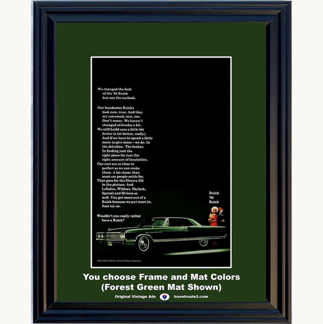 1965 Buick Electra 225 Framed Original Vintage Ad - 65 Deuce and a