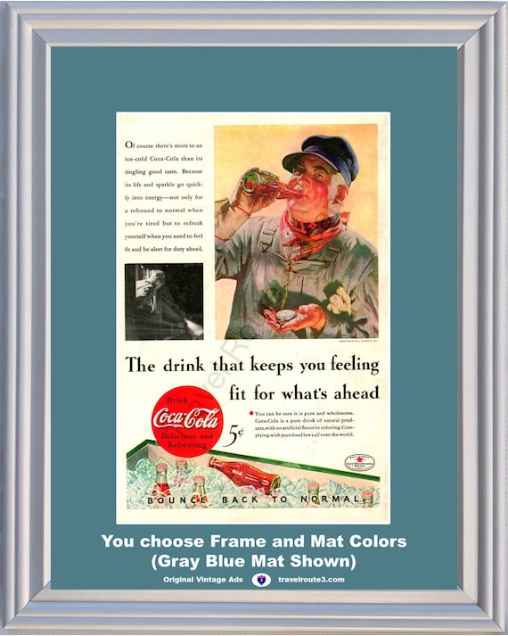 1934 Coca Cola Train Engineer Vintage Ad Stop Watch Bounce Back
