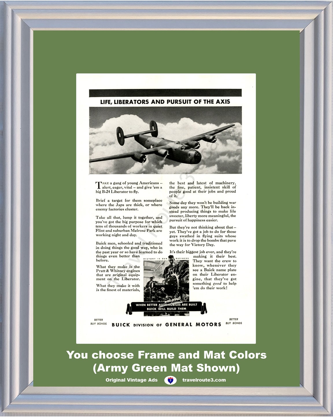 1943年 LIFE誌 ロッキード×ディズニー WW2 ヴィンテージ広告 両面 1943年 ビュイック 第二次世界大戦 ヴィンテージ広告 第二次世界大戦