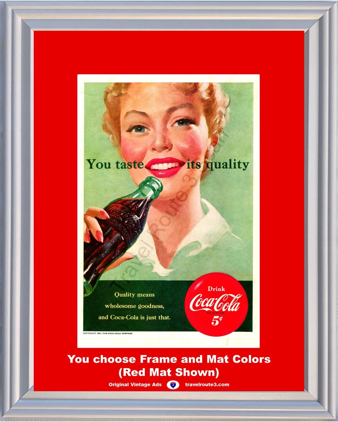 1951 Coca Cola You Taste Its Quality Vintage Ad Coke Drink Pretty