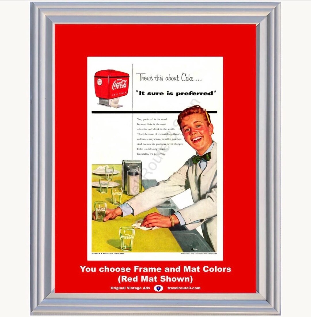 1954 Coca Cola Soda Fountain Framed ORIGINAL Vintage Ad - Have a