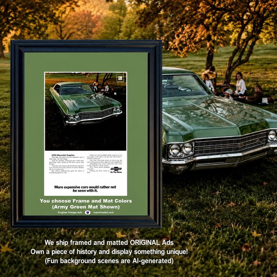 1970 Chevrolet Caprice Framed ORIGINAL Vintage Ad - 70 Chevy Wall