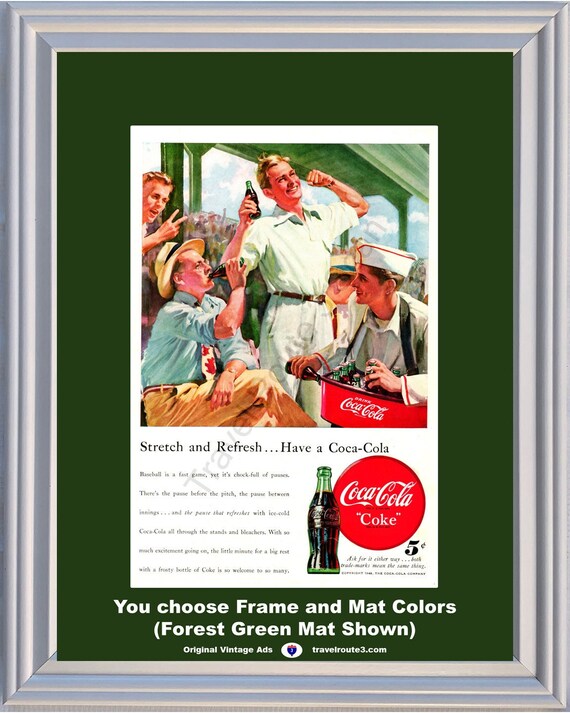 1948 Coca Cola Baseball Stadium Vintage Ad Coke the Pause That