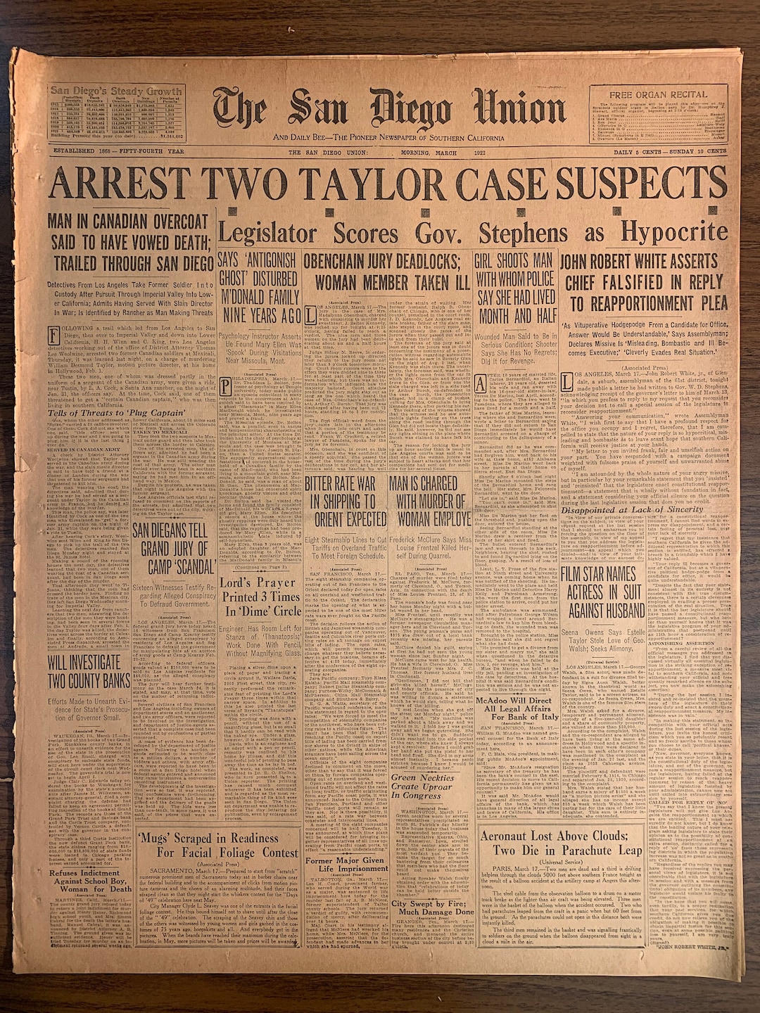 March 18th 18 1922 100 Year Old Newspaper Vintage Advertisements