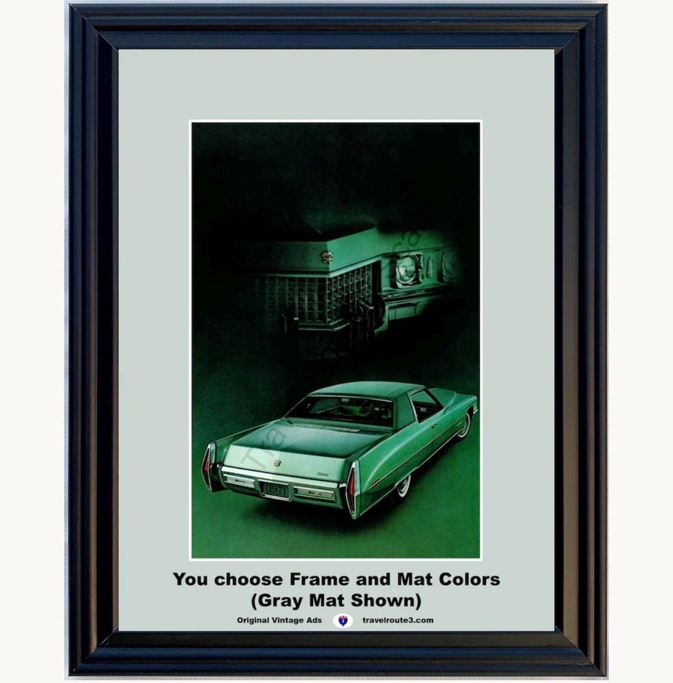 1971 Cadillac Coupe De Ville Framed ORIGINAL Vintage Ad - Garage