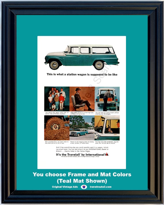 1964 International Travelall Vintage Ad Station Wagon IHC IH Boat