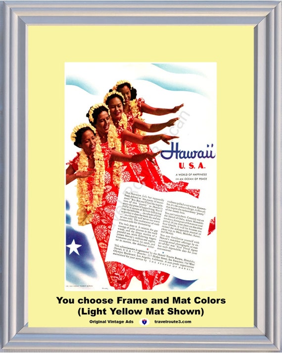 1941 Hawaii World War II 2 Vintage Ad WWII WW2 Travel Vacation