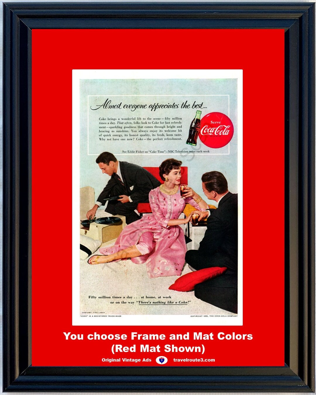 1955 Serve Coca-cola Coke Vintage Ad There's Nothing Like a Coke