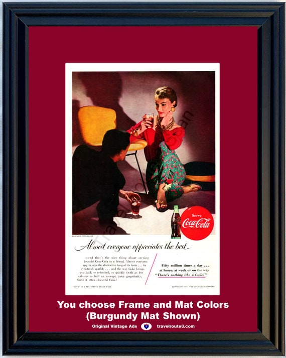 Coca-Cola レトロ広告 フレーム付き Coca-Cola レトロ広告 フレーム