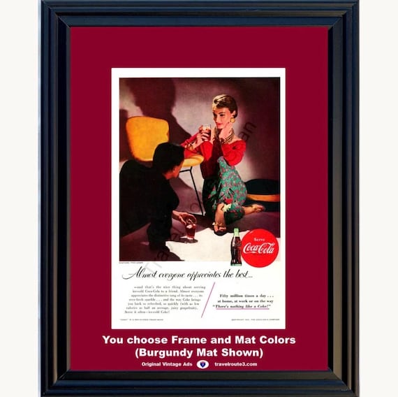 1955 Coca Cola Coke Framed ORIGINAL Vintage Ad - There's Nothing