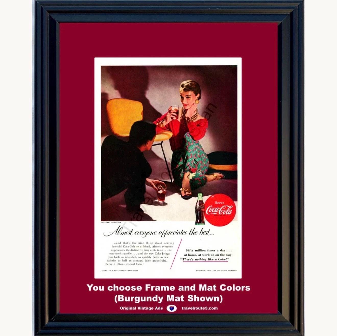 1955 Coca Cola Coke Framed ORIGINAL Vintage Ad - There's Nothing