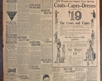 March 17th 17 1922 100 Year Old Newspaper Vintage Advertisements
