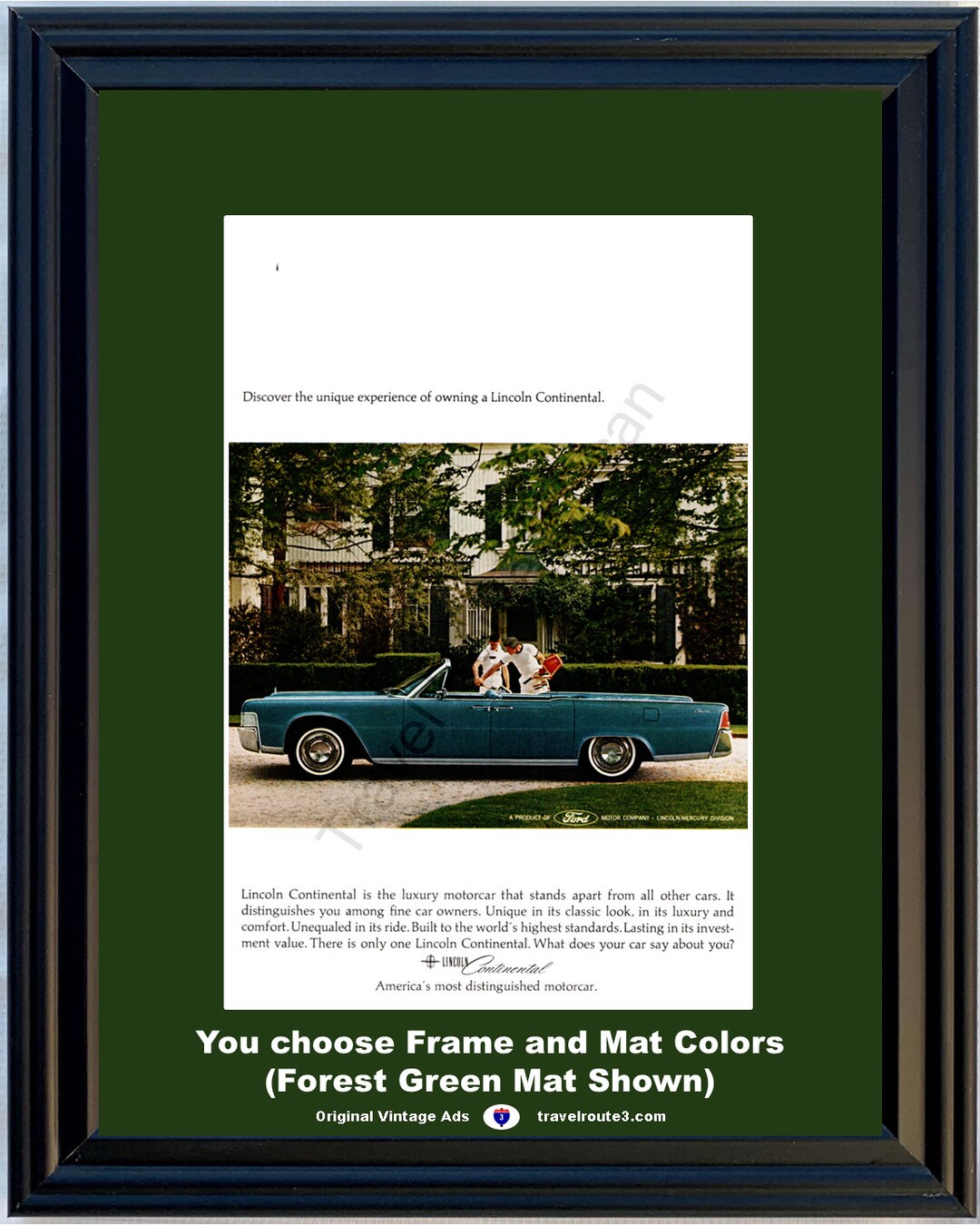リンカーン・コンチネンタル　アンティークポスター 1965 Lincoln Continental Convertible Vintage Ad Suicide Door 4