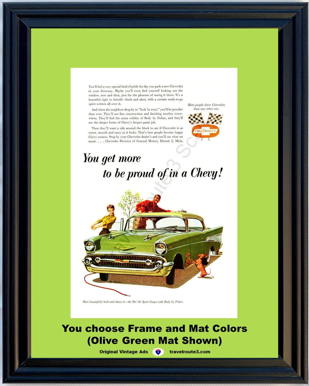 1957 Chevrolet Bel Air Vintage Ad 57 Chevy Tri-five Sports Coupe 2 Door ...