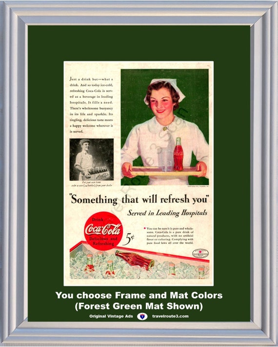 1934 Coca Cola Hospital Nurse Cooler Vintage Ad Case Bottles