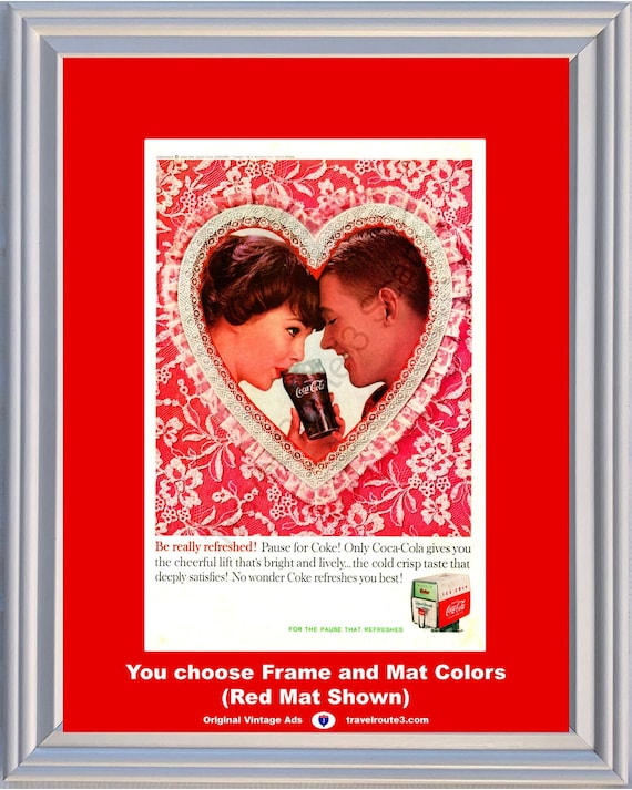 1960 Coca Cola Valentines Day Vintage Ad Have a Coke Love Heart