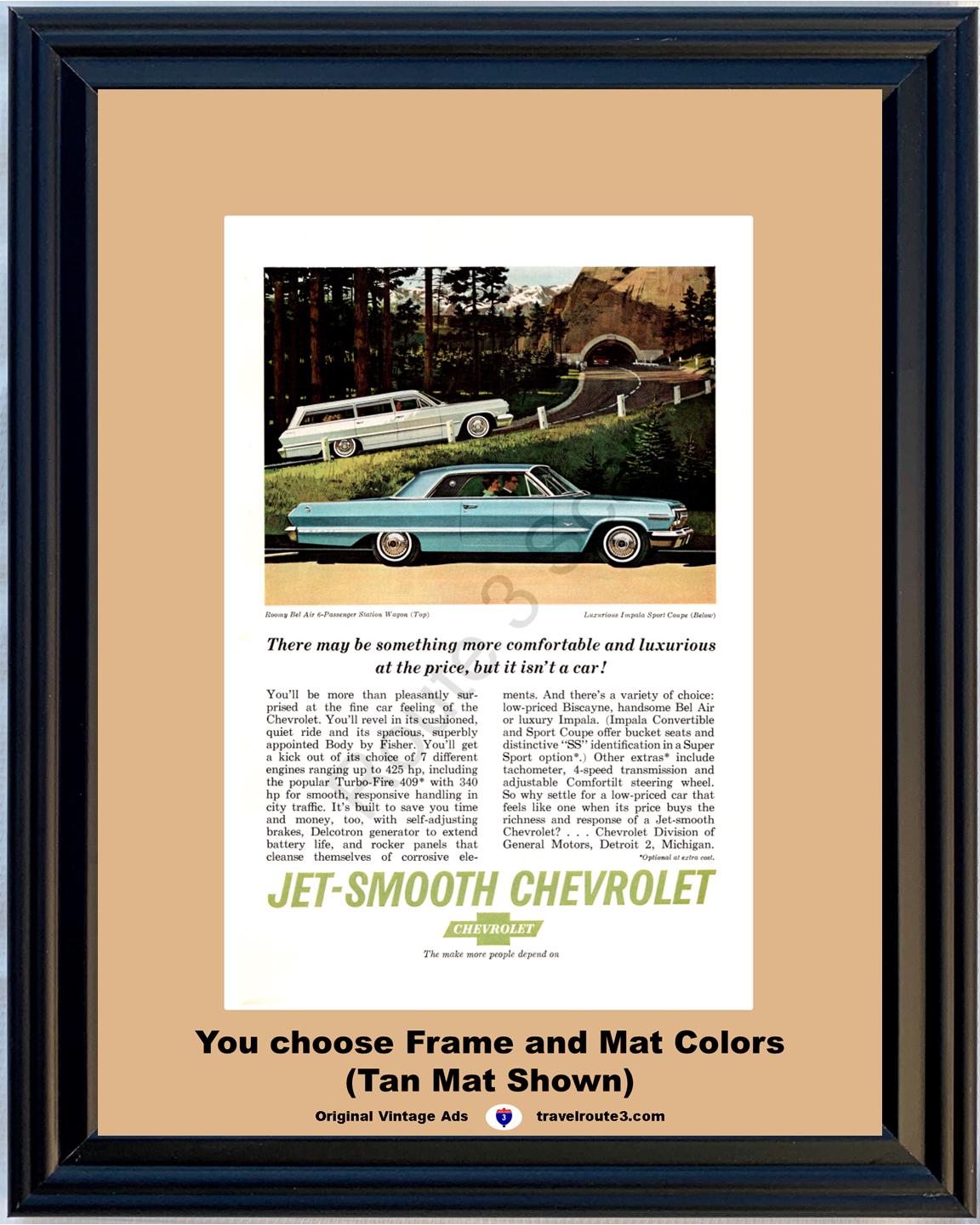 1963 Chevrolet Impala SS Sports Coupe Vintage Print Ad Chevy