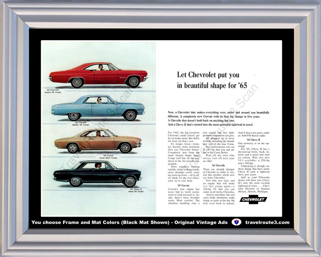 1965 Chevrolet Impala Chevelle SS Vintage Print Ad Malibu SS
