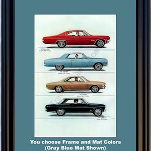 1965 Chevrolet Impala Chevelle SS Vintage Print Ad Malibu SS Corvair Corsa Chevy II Nova 1 Page Version 65 *You Choose Frame-Mat Colors*