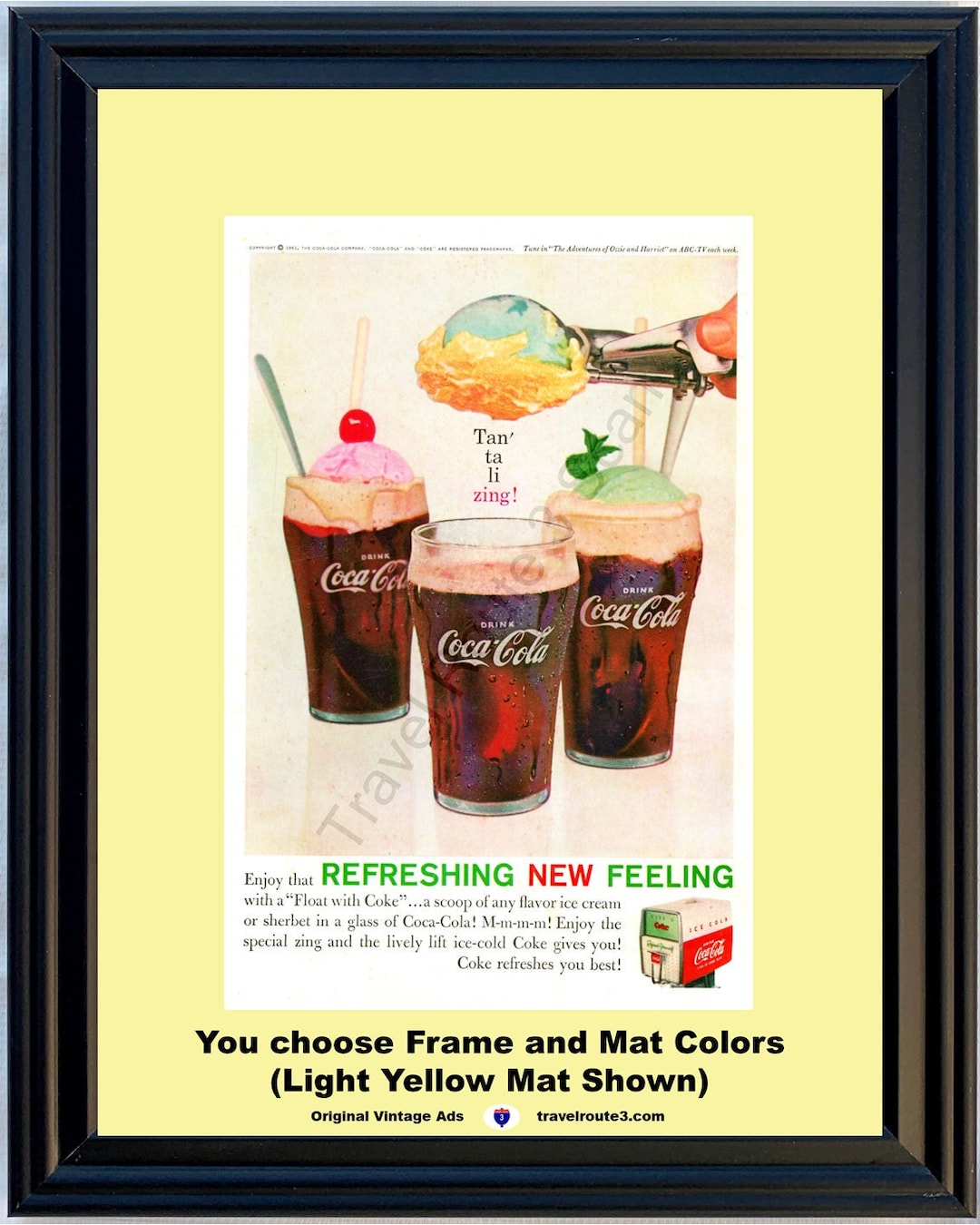 1961 Coca Cola Ice Cream Float Vintage Ad Tantalizing Refreshing