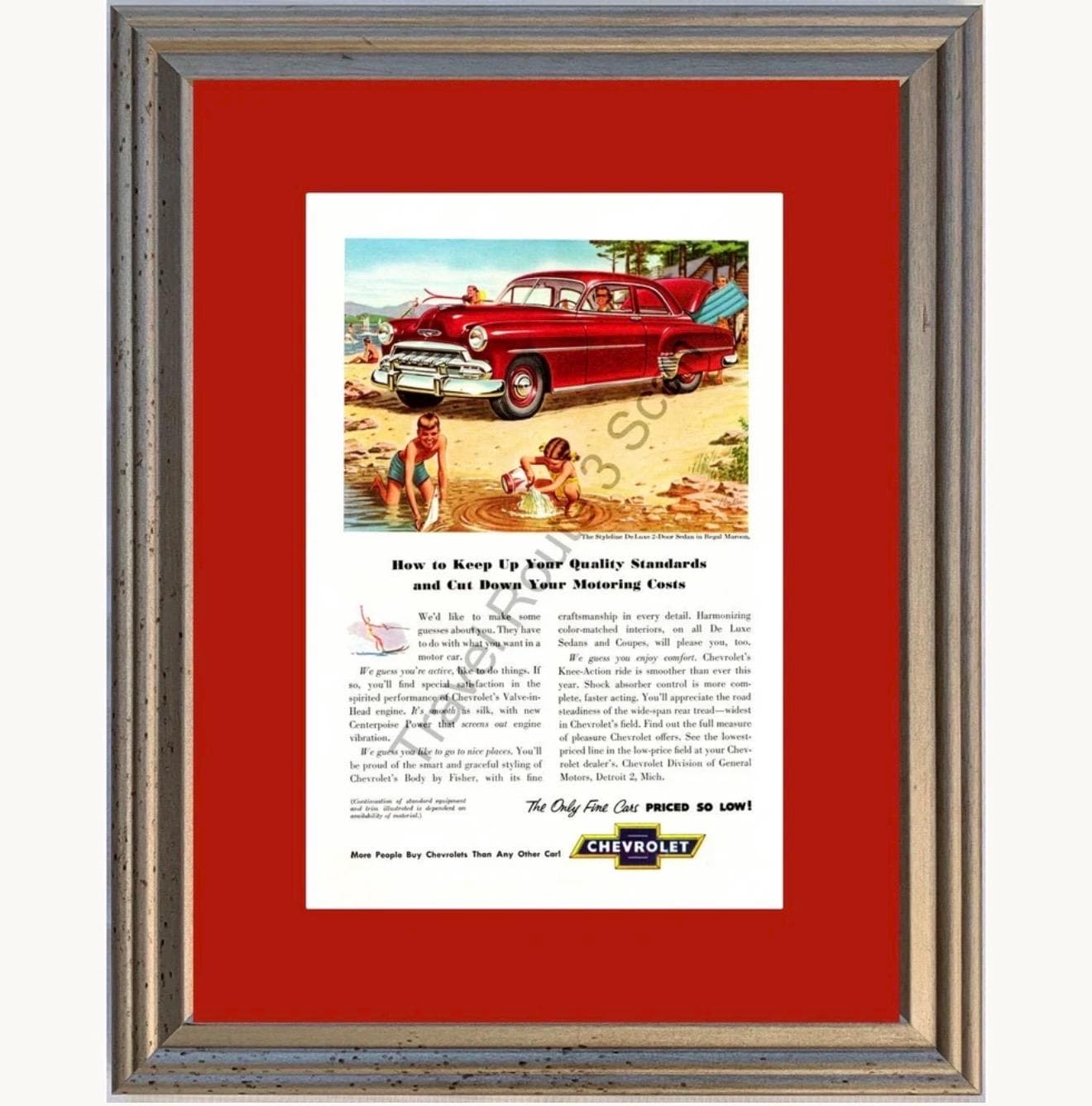 1952 Chevrolet Styleline Framed ORIGINAL Vintage Ad - 52 Chevy De