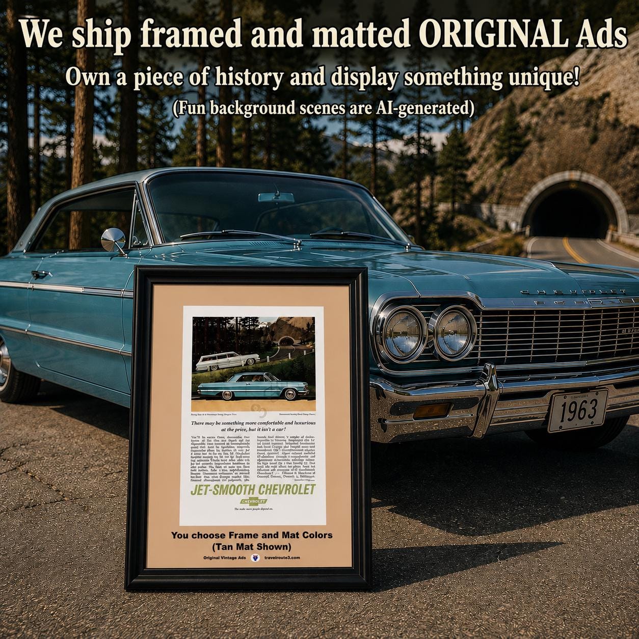 1963 Chevrolet Impala SS Sports Coupe Vintage Print Ad Chevy 409