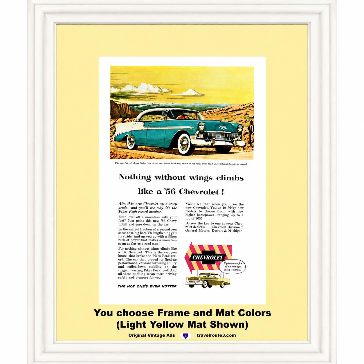 1956 Chevrolet Bel Air Vintage Ad 56 Chevy Sport Sedan 4 Door