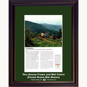 1964 Sinclair Oil Shenandoah Framed ORIGINAL Vintage Ad - National Park Pollock's Knob Conservation 64 *You Choose Frame-Mat Colors*