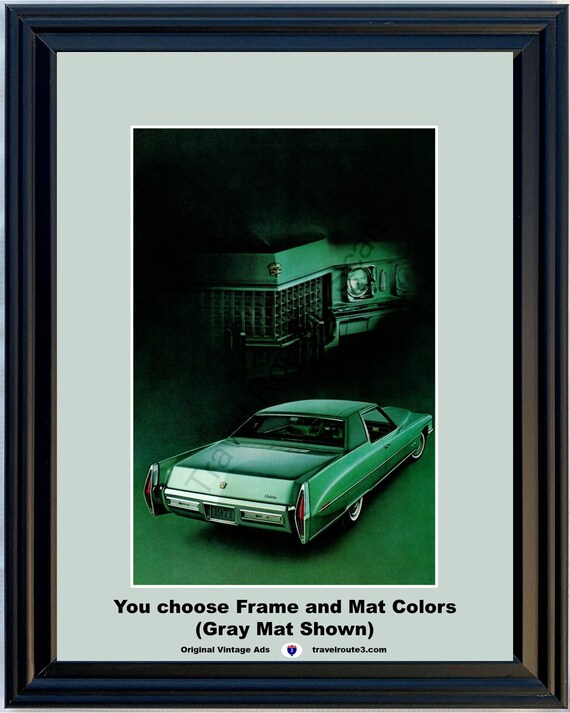 1971 Cadillac Coupe Deville Vintage Ad Caddy De Ville Green Beauty