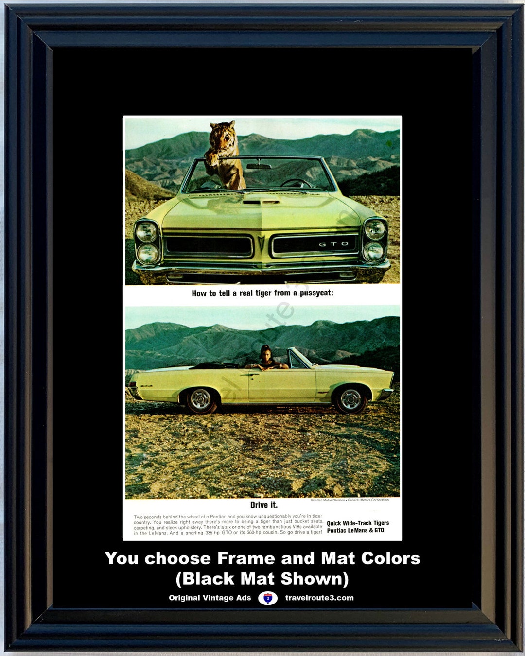 1965 Pontiac GTO Lemans Vintage Ad 65 Drive It Wide Track How to