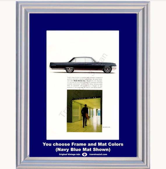 1963 Buick Electra 225 Framed ORIGINAL Vintage Print Ad - Deuce