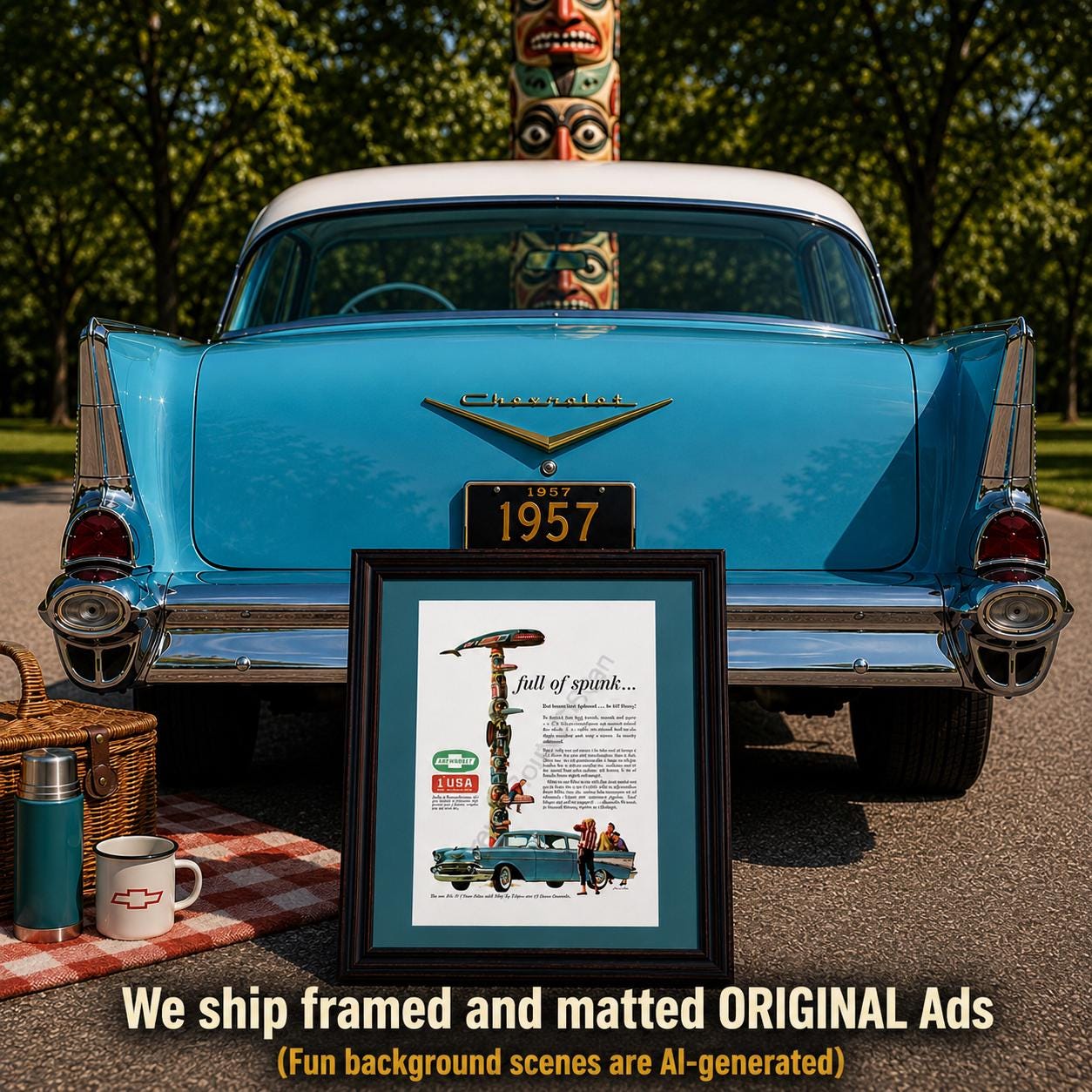 1957 Chevrolet Bel Air Vintage Ad 57 Chevy 2 Door Sedan 57 Chevy