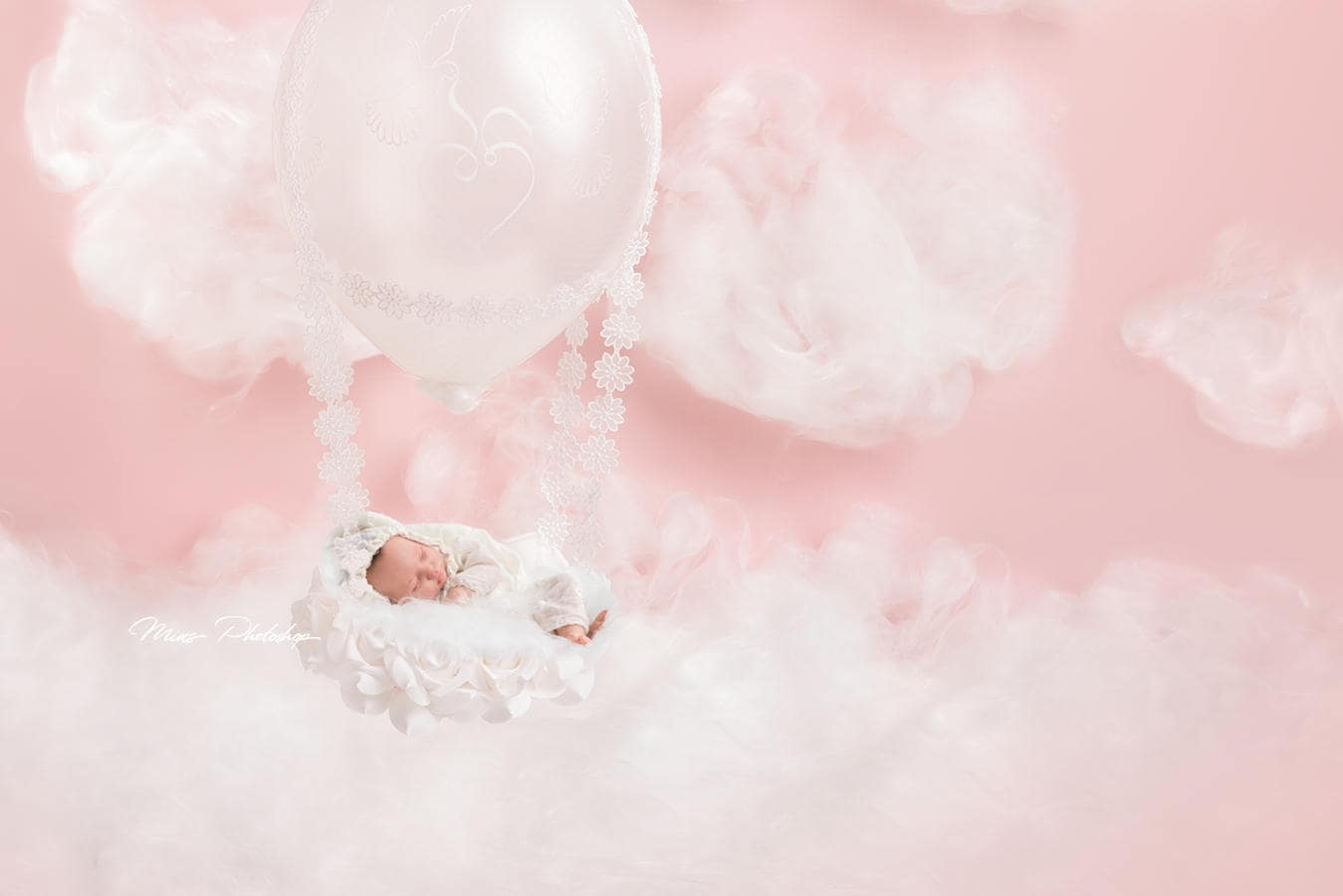 PSD & JPG Valentine's Balloon Digital Background Newborn - Etsy