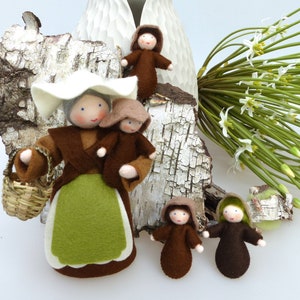 Enfant racine/enfant fleur pour la table saisonnière, poupée en feutre, figurine décorative pour la décoration saisonnière image 5