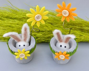 Oster-Hase im Blumentopf, Oster-Deko mit Osterhase, Tischdeko, Geschenk im Frühling