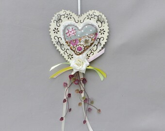 Coeur de printemps, décoration de fenêtre, cadeau au printemps, fête des mères