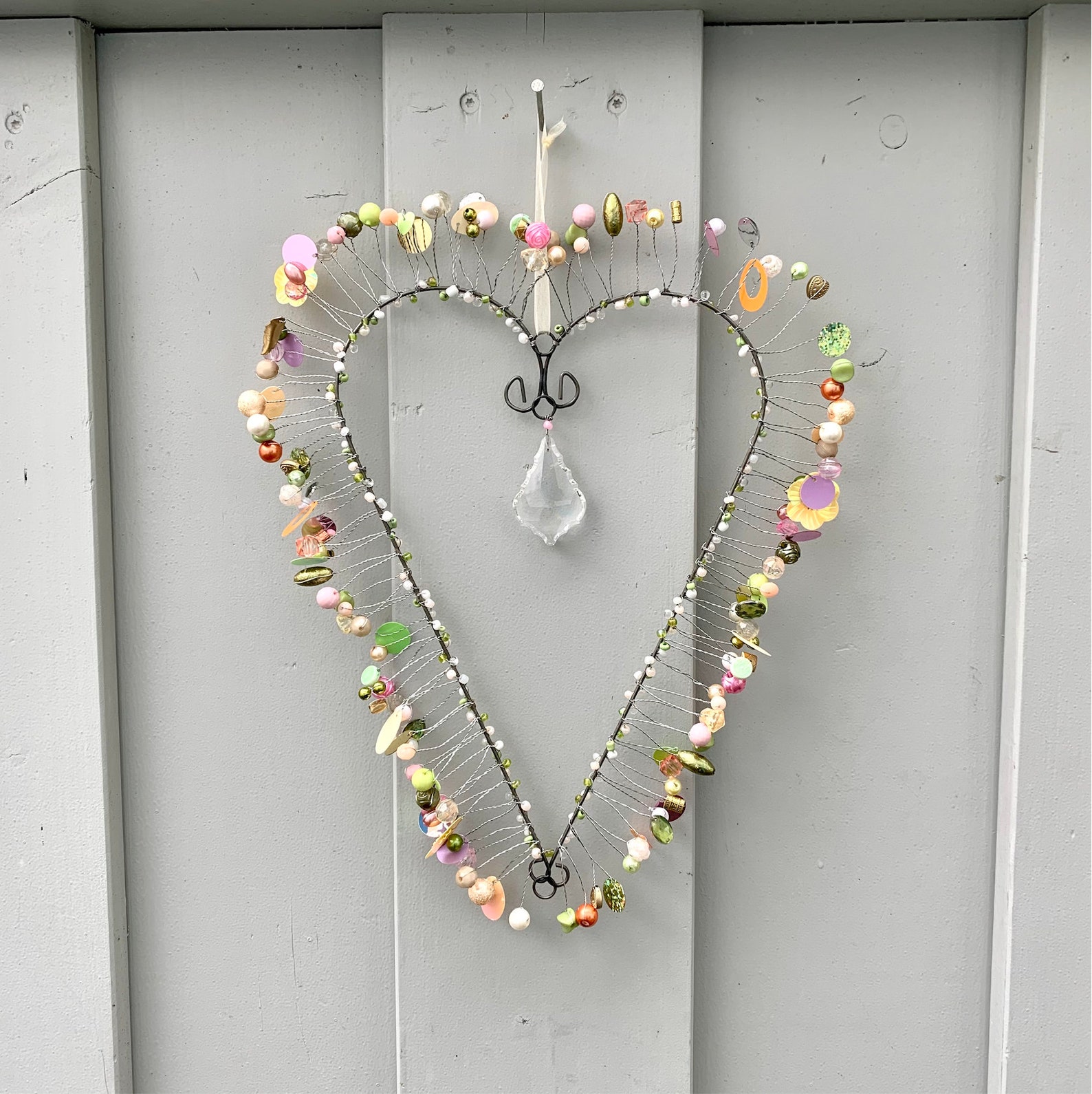 Handgemachtes Herz Mobile Aus Resin - Rote Fensterdeko Für Valentinstag Und Muttertag