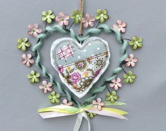 Coeur de printemps, décoration de fenêtre, cadeau au printemps, fête des mères