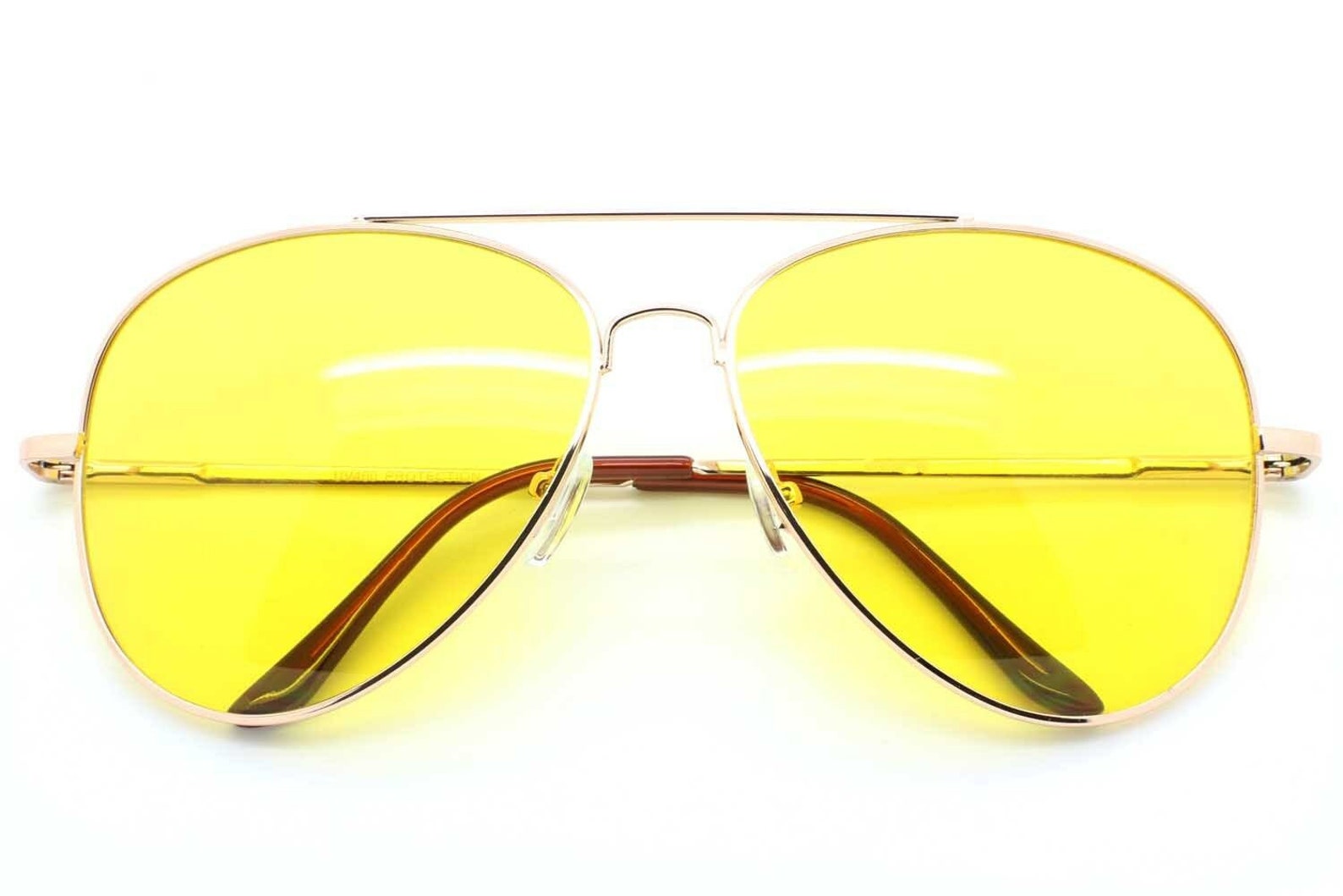 Oversized Aviator Sunglasses Women Yellow Lens Silver or Etsy