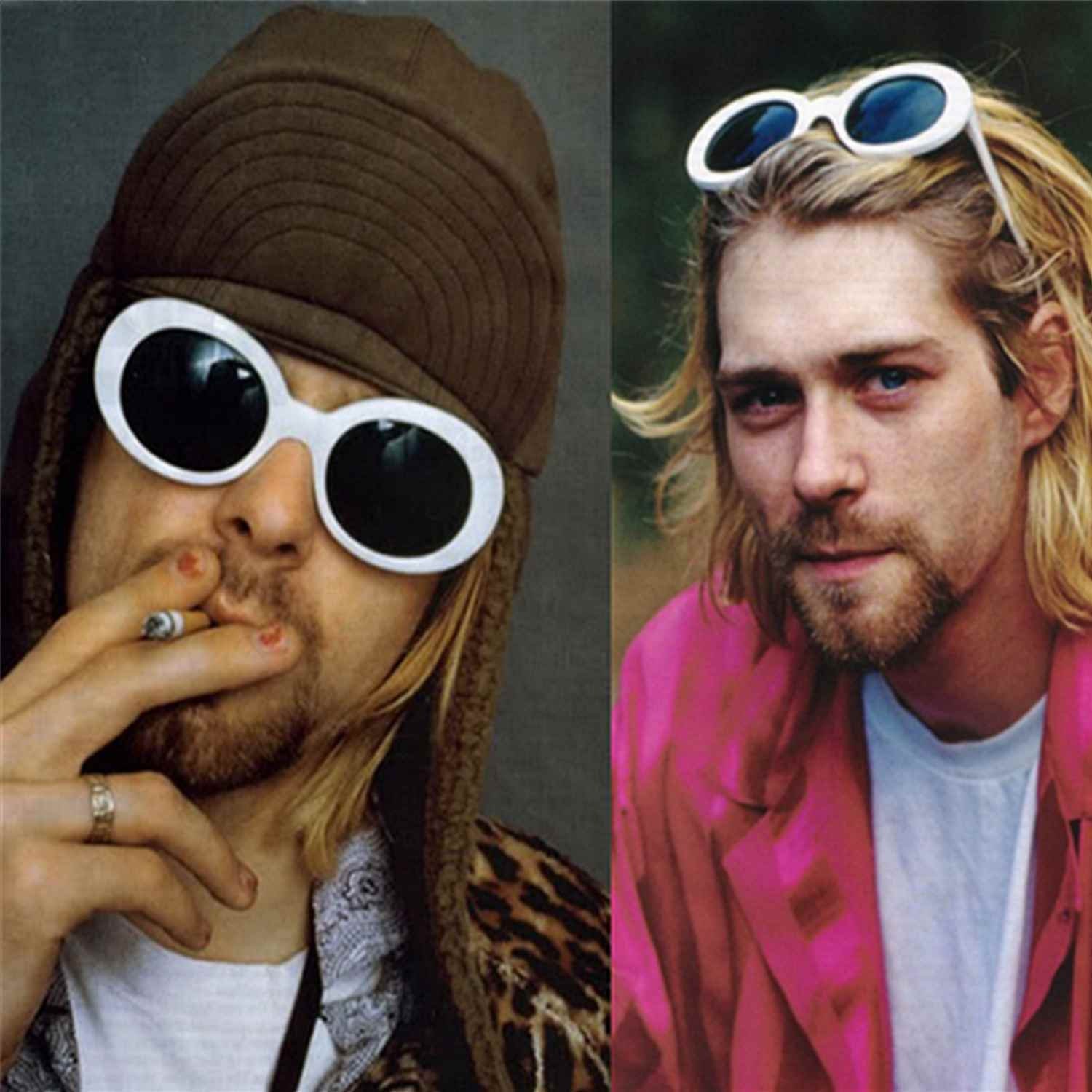 Kurt Cobain Round Oval Men Women Sunglasses White Plastic - Etsy