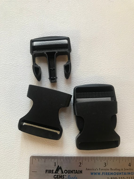 Black Plastic Backpack Clips 1.5 inches wide 38mm set of 4 Etsy